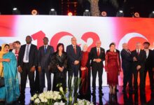 جانب من احتفالية السفارة التركية بالقاهرة بمناسبة الذكرى الـ102 لإعلان الجمهورية، بحضور السفير صالح موطلو شن وعدد من كبار الضيوف