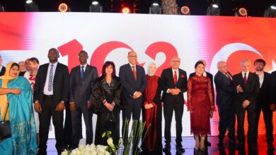 جانب من احتفالية السفارة التركية بالقاهرة بمناسبة الذكرى الـ102 لإعلان الجمهورية، بحضور السفير صالح موطلو شن وعدد من كبار الضيوف