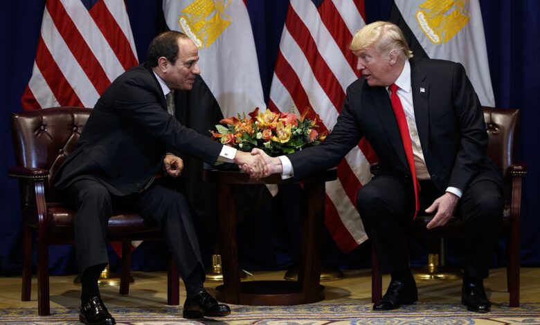 الرئيس المصري عبد الفتاح السيسي والرئيس الأمريكي دونالد ترامب