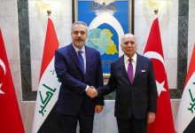وزير الخارجية العراقي فؤاد حسين ونظيره التركي هاكان فيدان